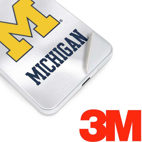 University of Michigan White Jersey Google Pixel 3 Skin